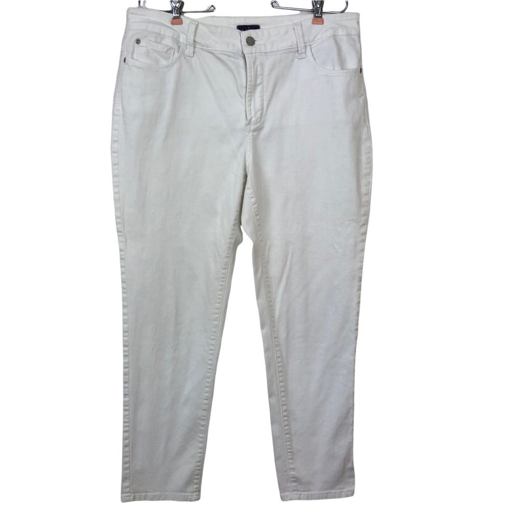 NYDJ Lift Tuck Technology White Ankle Jeans